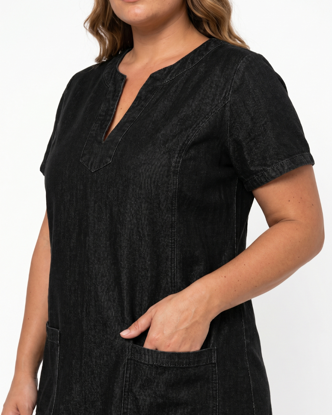 Valnera™| Vestido Denim Julia de Manga Corta