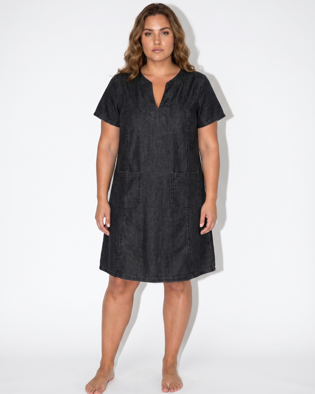 Valnera™| Vestido Denim Julia de Manga Corta
