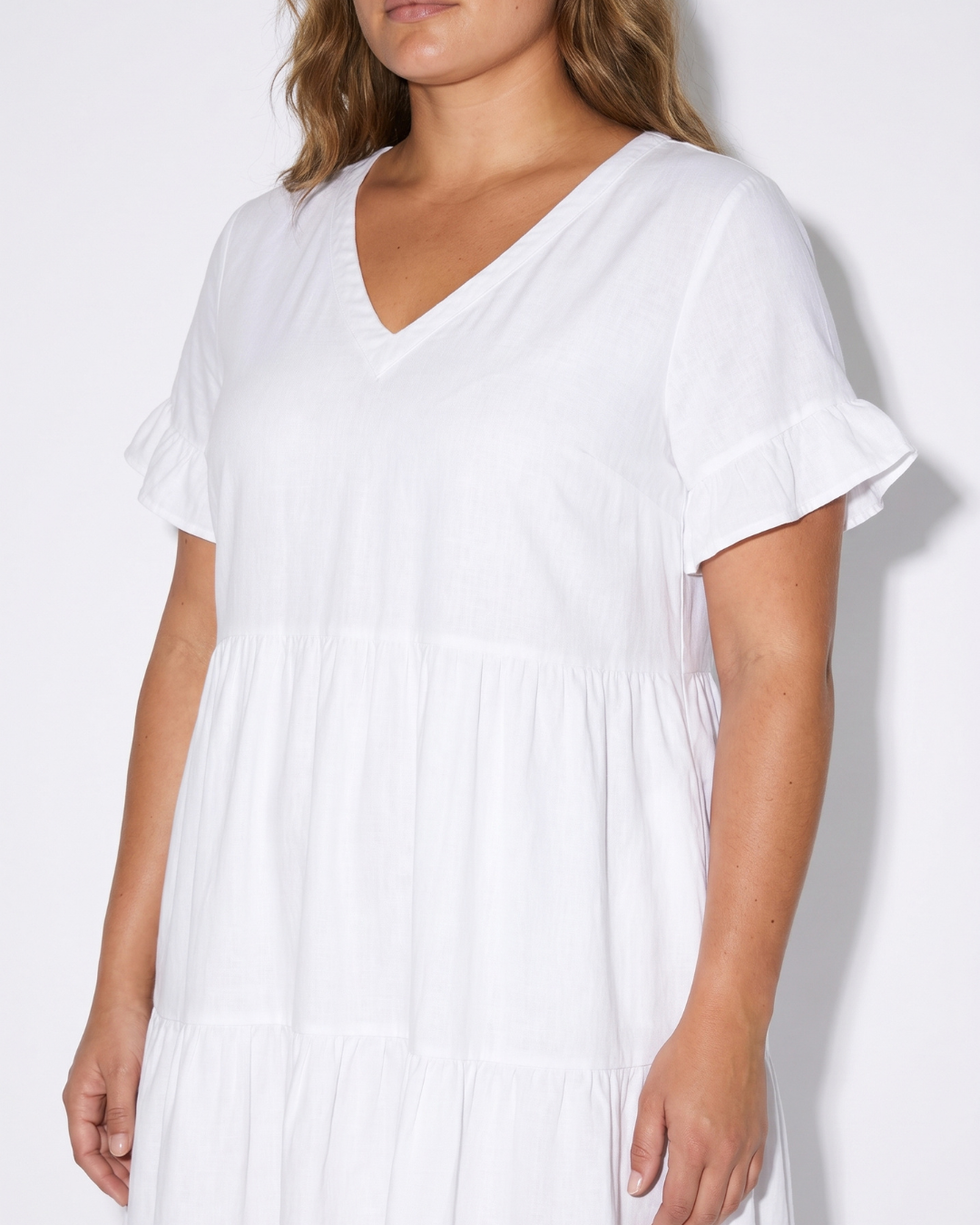 Valnera™| Vestido Blanco Amelia con Volantes