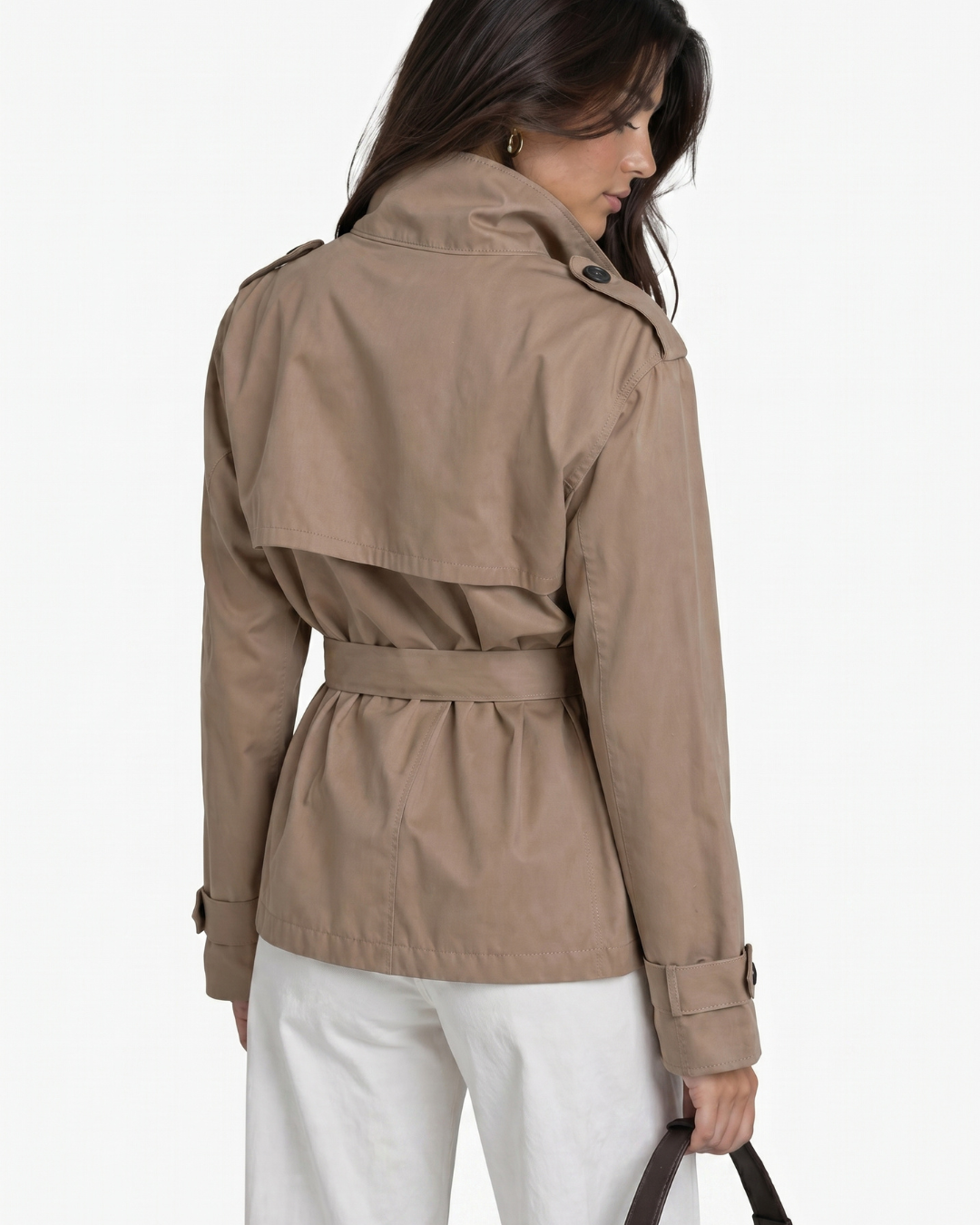 Valnera™| Gabardina Beige Caramelo