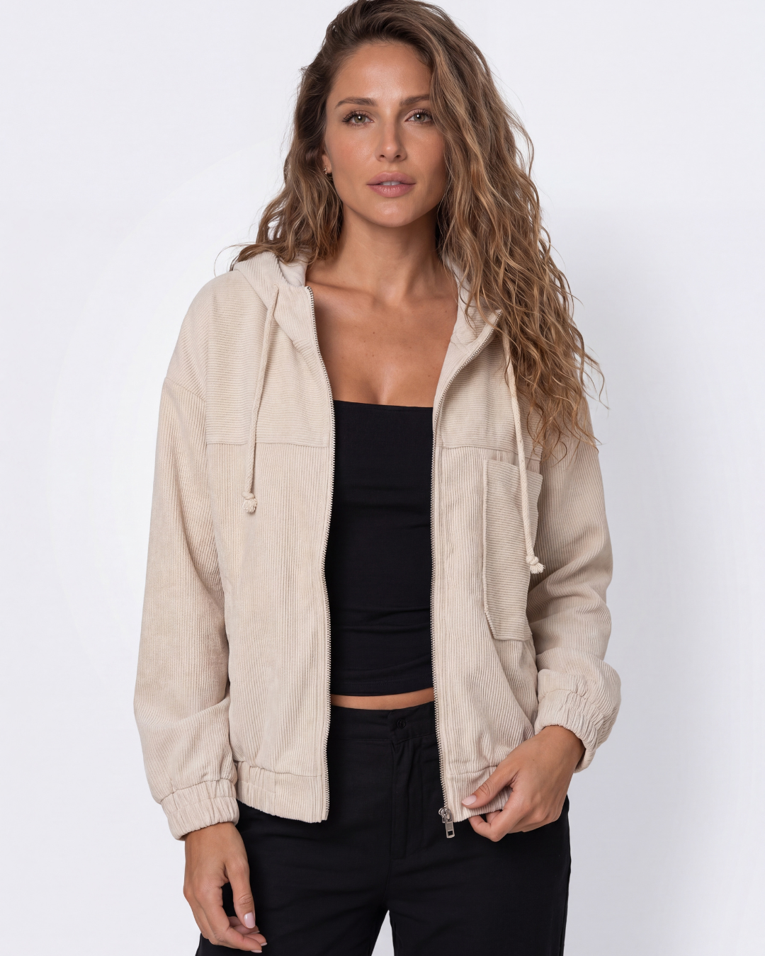 Valnera™| Sudadera de Pana con Capucha y Cremallera