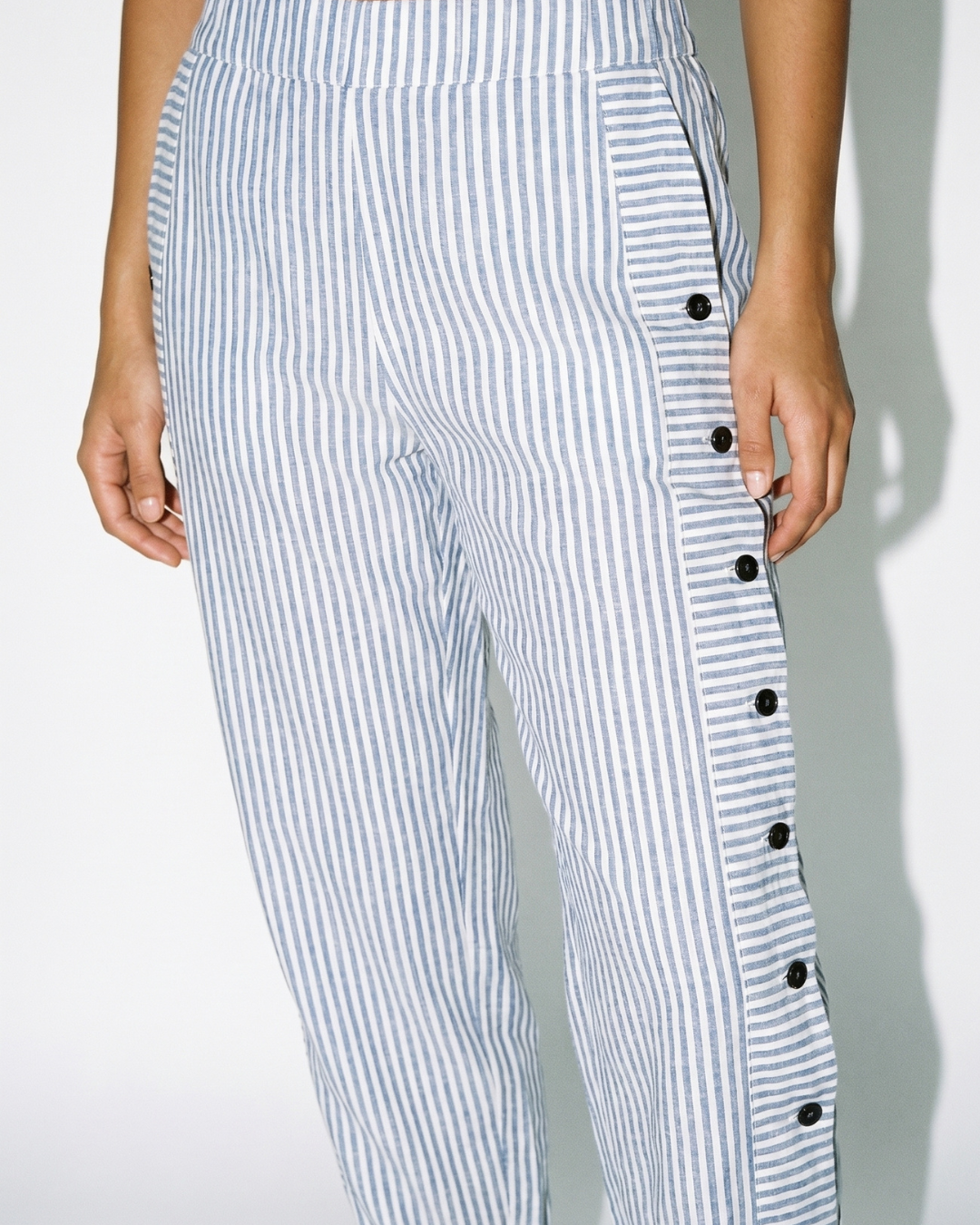 Valnera™| Pantalón Holgado de Lino con Rayas