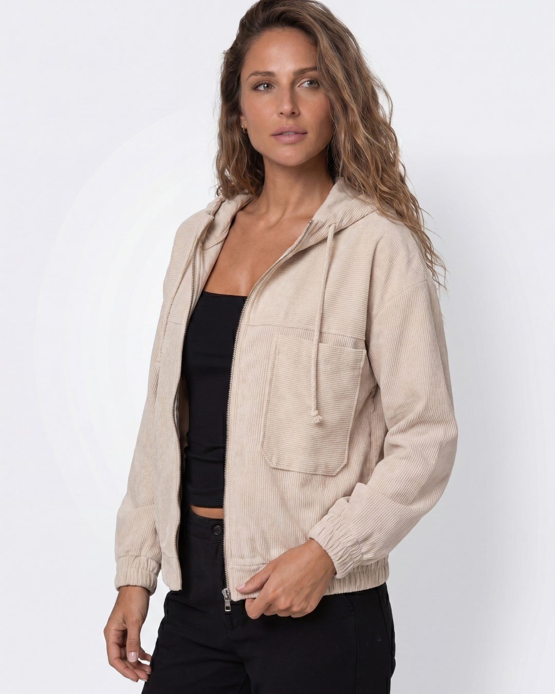 Valnera™| Sudadera de Pana con Capucha y Cremallera