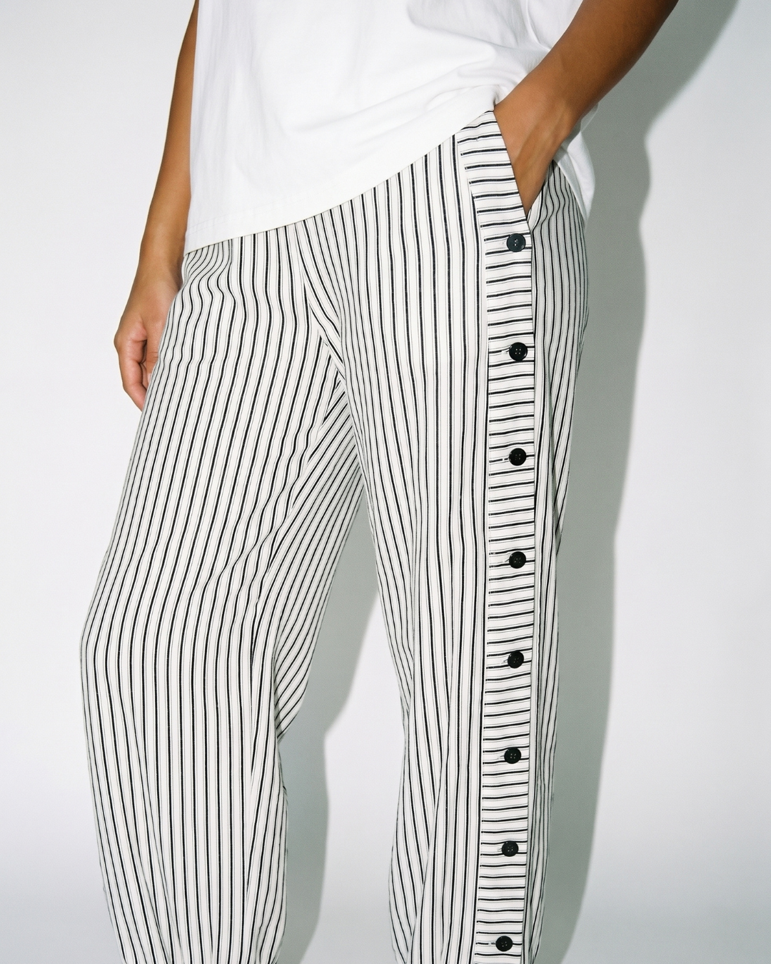 Valnera™| Pantalón Holgado de Lino con Rayas