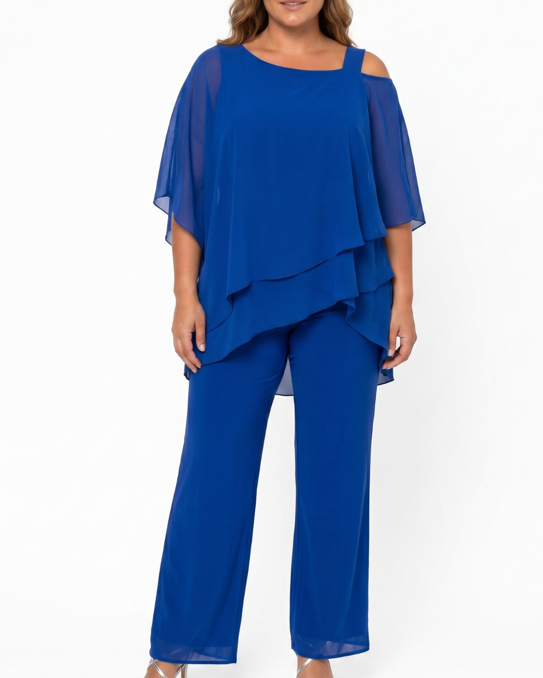 Valnera™| Conjunto Elegante Montéline de Pantalón Ancho y Top Manga Murciélago