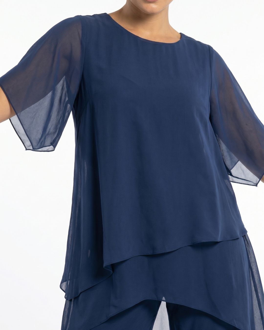 Valnera™| Conjunto Elegante Montéline de Pantalón Ancho y Capa con Volantes