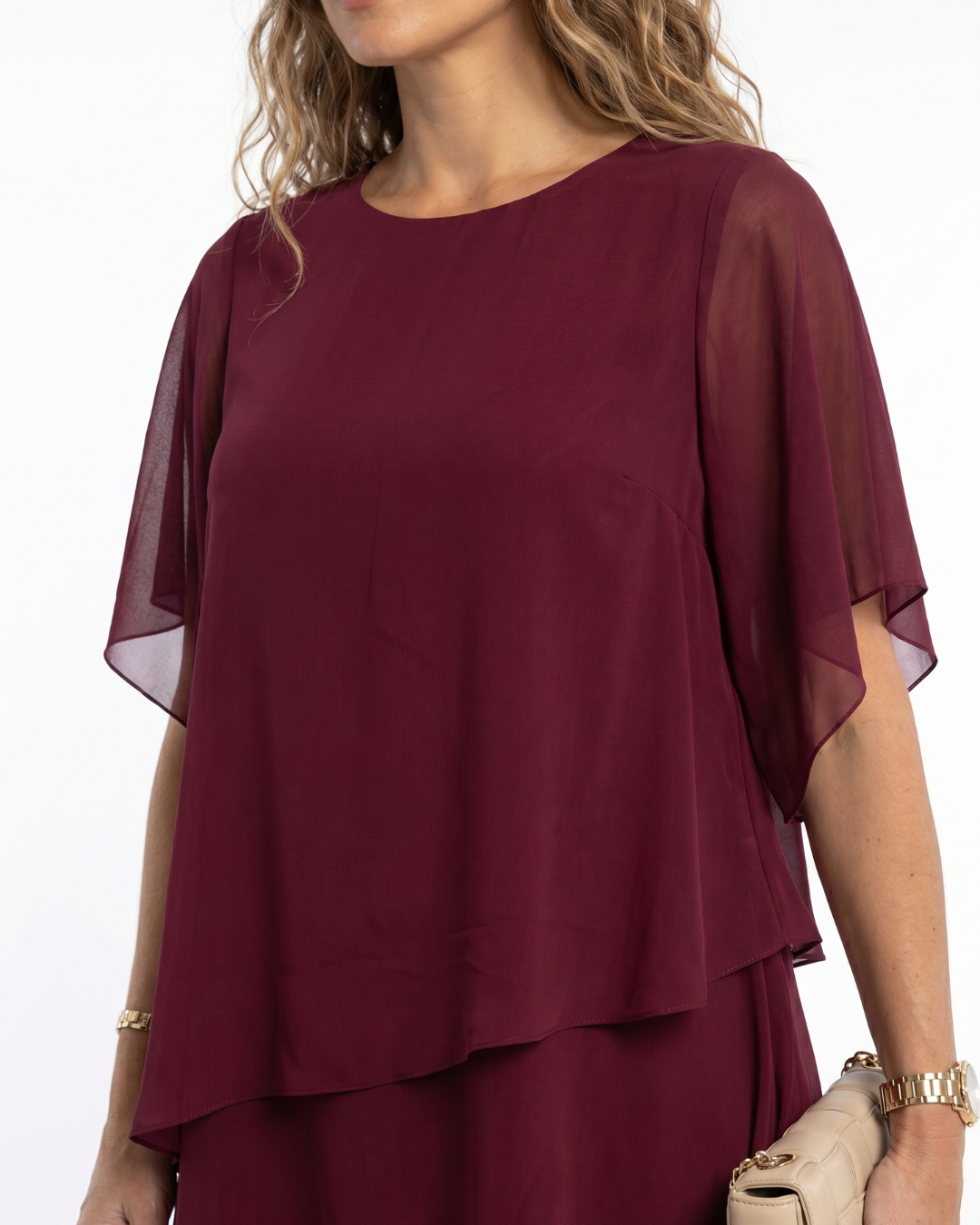Valnera™| Conjunto Elegante Montéline de Pantalón Ancho y Capa con Volantes