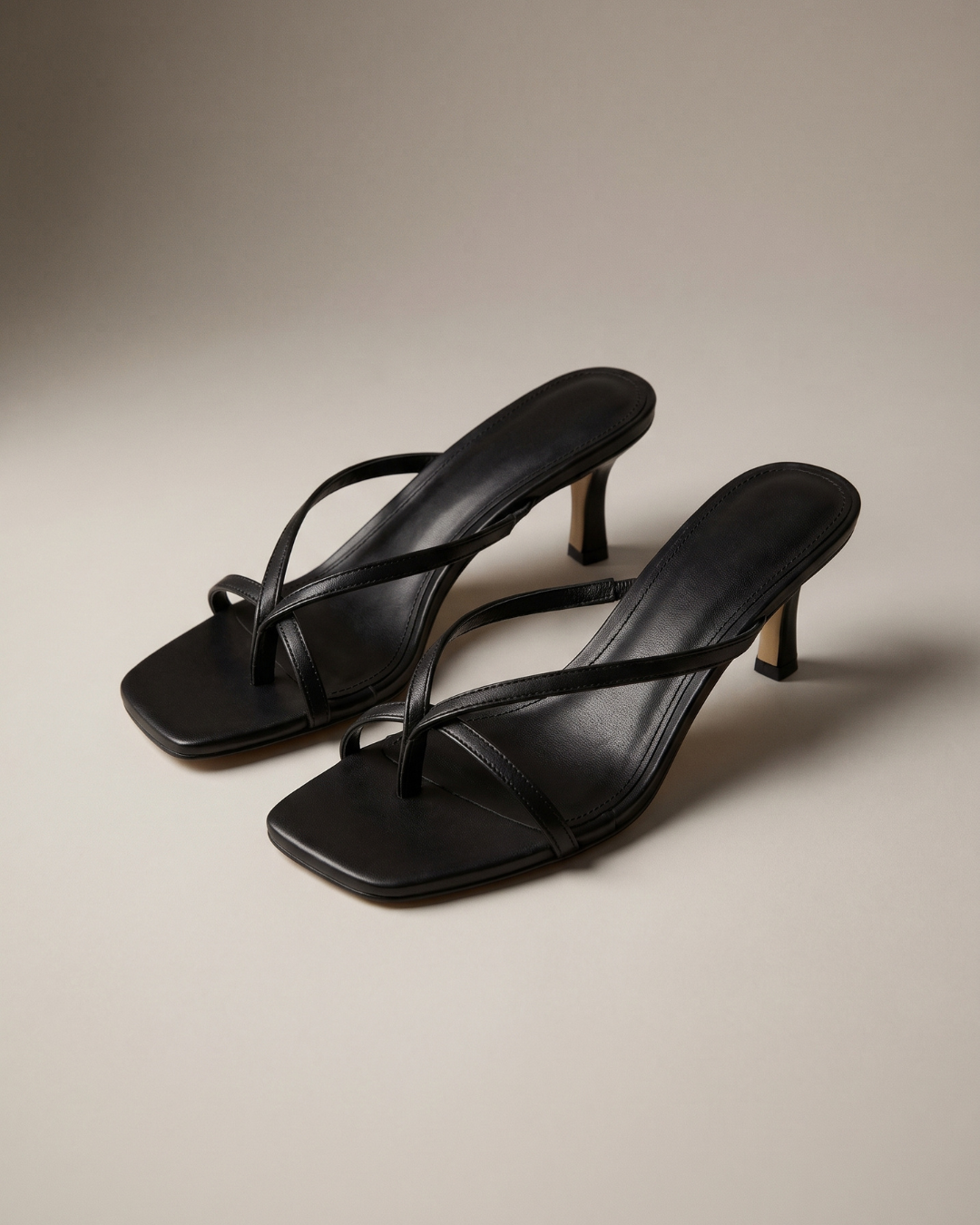 Valnera™| Zapatos de Tacón con Tiras en Tanga Negros
