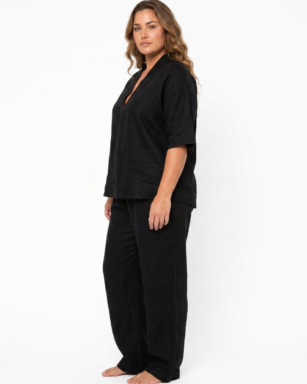 Valnera™| Conjunto de Lino de Manga Corta y Pantalón Ancho